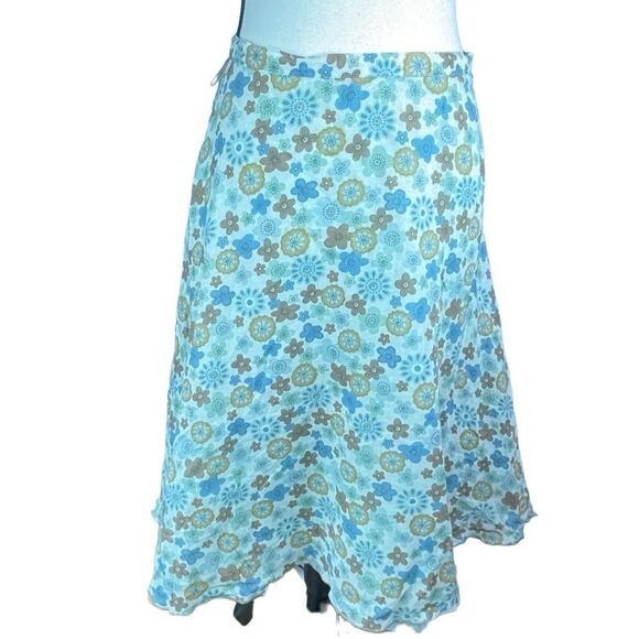 ABS Allen Schwartz a-line floral knee length fully line w tulle skirt sz 8 - Picture 7 of 10